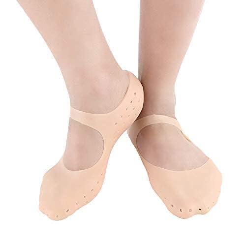 NEPROENT Silicone Full Length Anti Crack Foot Protector Moisturizing Socks for Foot Care and Heel Cracks for Men and Women (Free Size)