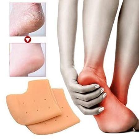 Monarch bizcom impex Anti Crack Silicone Half Gel Heel&Foot Protector To Eliminate Cracks Anti-Chapped,Dry,Rough. Anti Heel Crack Set For Men&Women Anti Hill Crack Set Anti Heel Crack With One Pair.