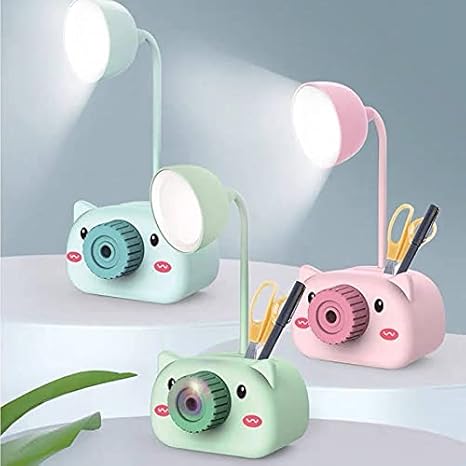 Plastic Rechargeable Led Touch On/Off Switch Desk Lamp Children Eye Protection Student Study Reading Dimmer Rechargeable Led Table Lamps Usb Charging Touch Pack of 1 Multicolor
