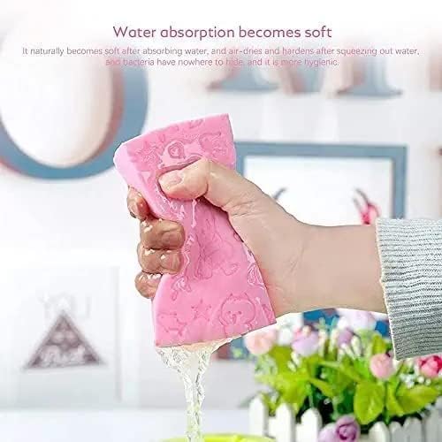 MOROVIK Pack 2 Super Soft Bath Sponge Scrubber for Kids & Babies - Gentle Cleaning, Exfoliating, and Dead Skin Removal- Perfect for Men and Women (Surprise Colors)