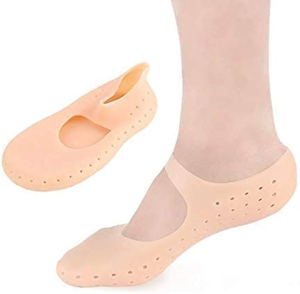NEPROENT Silicone Full Length Anti Crack Foot Protector Moisturizing Socks for Foot Care and Heel Cracks for Men and Women (Free Size)