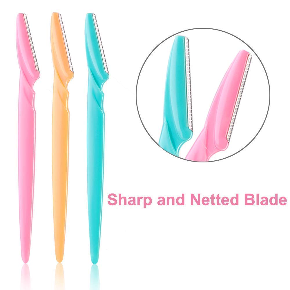 NEEL HOUSE 3 PCS Eyebrow Razor Kit, Face & Eyebrow Hair Shaper Razor Knife Shaver Trimmer Shaving Grooming Remover Kit for Fashion Women Ladies