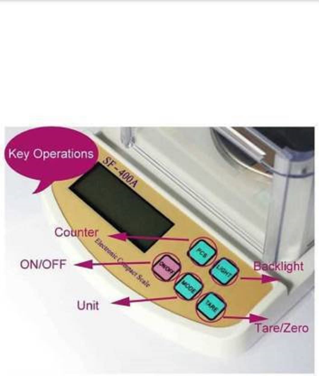 Shopfleet Kitchen SF-400A 10kg Multipurpose LCD Screen Digital Weighing Measure Scale Machine for Measuring Fruits, Spice, Food, Vegetable