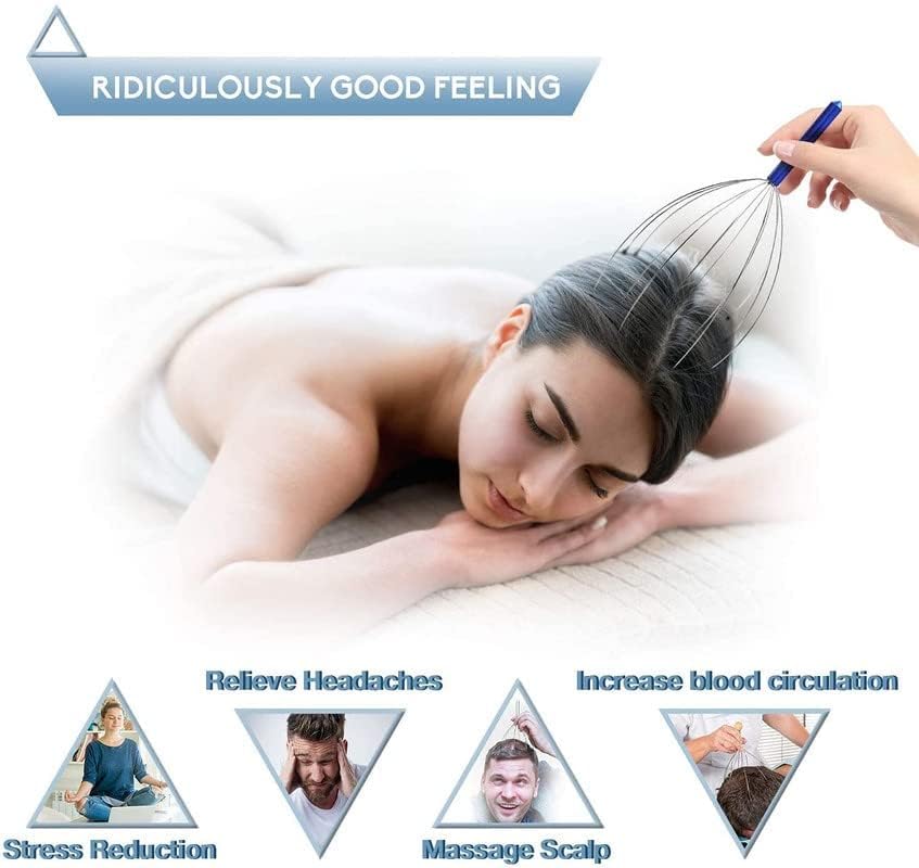 RIXTEC Auto Head Massager | Hand Held Scalp Massager for Pain Relief, Hair Growth & Relaxation | Octopus Pointer Brand: RIXTEC