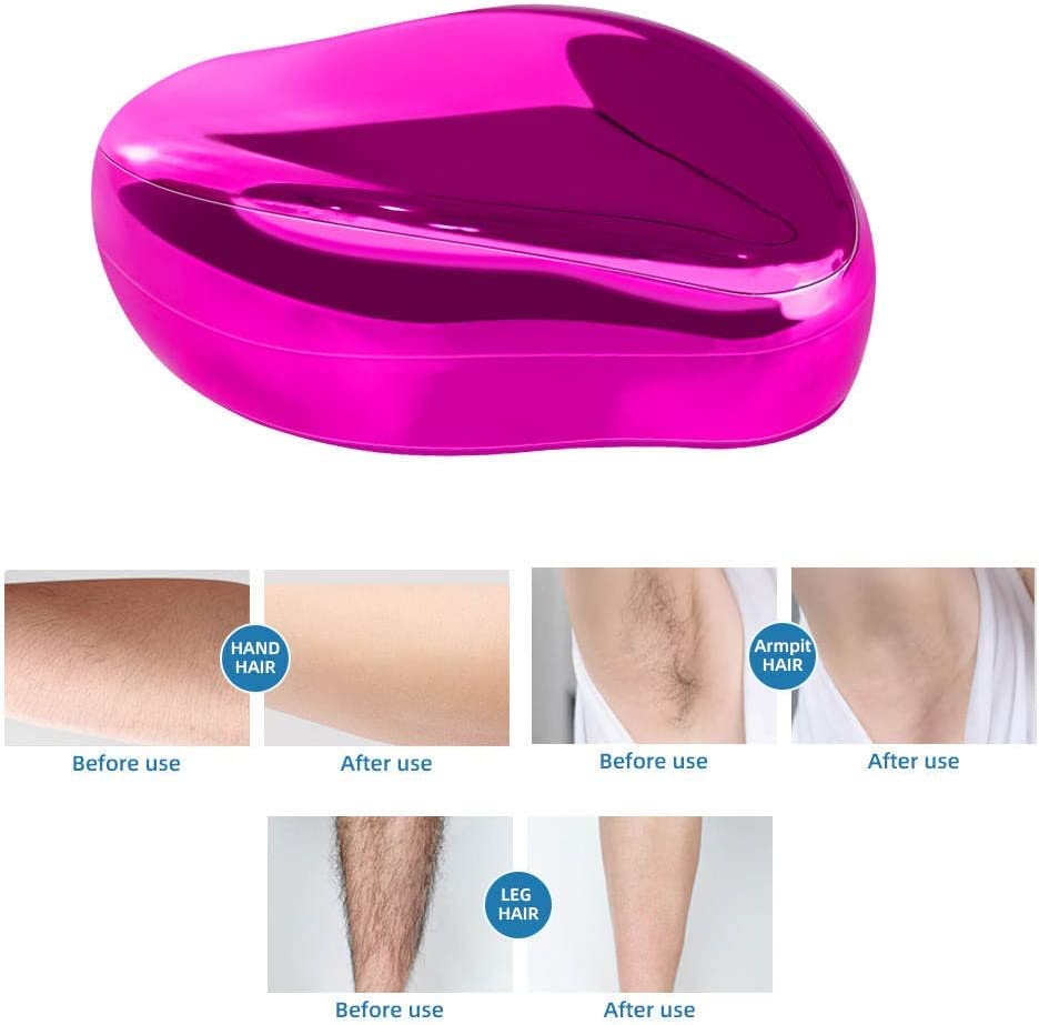 SPEFEZ Crystal Hair Eraser, Crystal Hair Remover Painless Exfoliation, Quick and Easy Painless Hair Removal Tool for Arms Legs and Back,Portable mild hair remover, Reusable & Washable (A)
