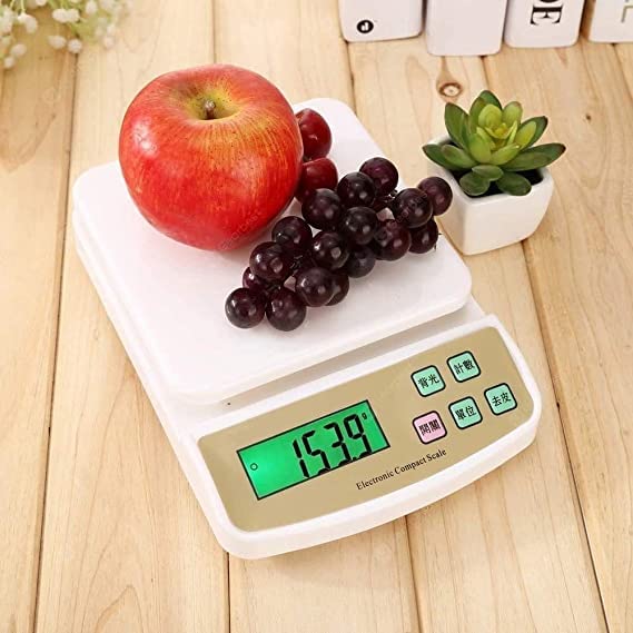 Shopfleet Kitchen SF-400A 10kg Multipurpose LCD Screen Digital Weighing Measure Scale Machine for Measuring Fruits, Spice, Food, Vegetable