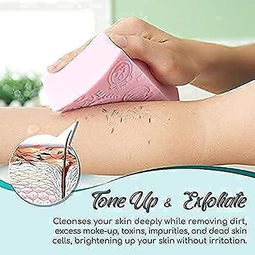 MOROVIK Pack 2 Super Soft Bath Sponge Scrubber for Kids & Babies - Gentle Cleaning, Exfoliating, and Dead Skin Removal- Perfect for Men and Women (Surprise Colors)