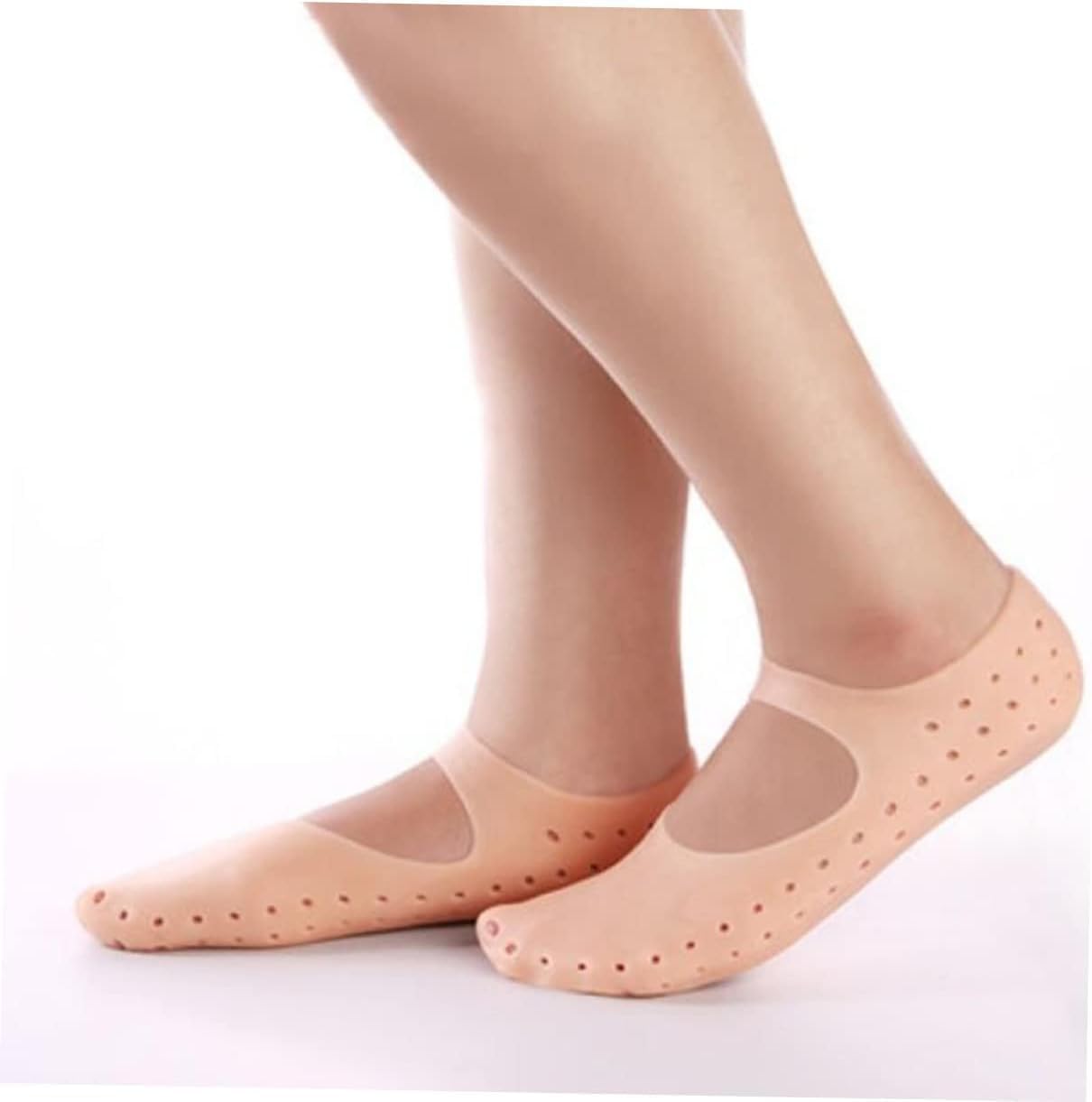 NEPROENT Silicone Full Length Anti Crack Foot Protector Moisturizing Socks for Foot Care and Heel Cracks for Men and Women (Free Size)