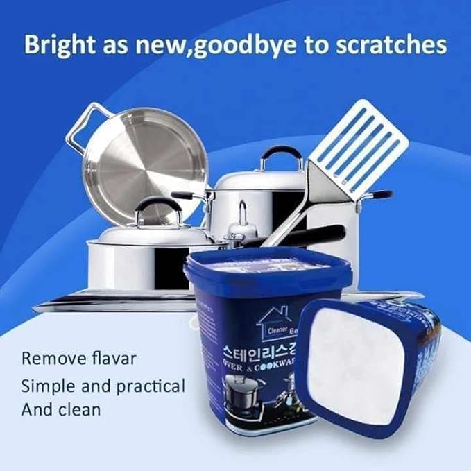 CHANT HARI Cookware Cleaner Powder | Stainless Steel Cleaning Powder for Pots, Pans, Utensils, Gas Stove & Kitchenware | Strong Detergent Powder for Easy Cleaning