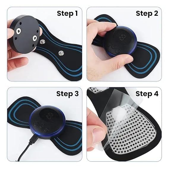 Massager Body machine for pain relief 8 mode & 19 strength level ems butterfly for shoulder legs massage neck mini back (Multicolour) 2025