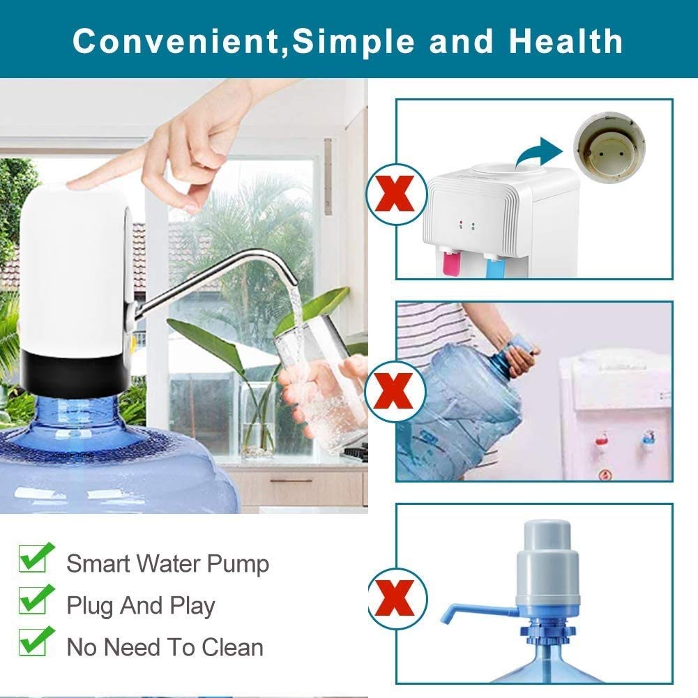 Konquer TimeS KTS Automatic Wireless Water Can Dispenser Pump for 20 Litre Bottle Can, with Low Noise & High Efficiency