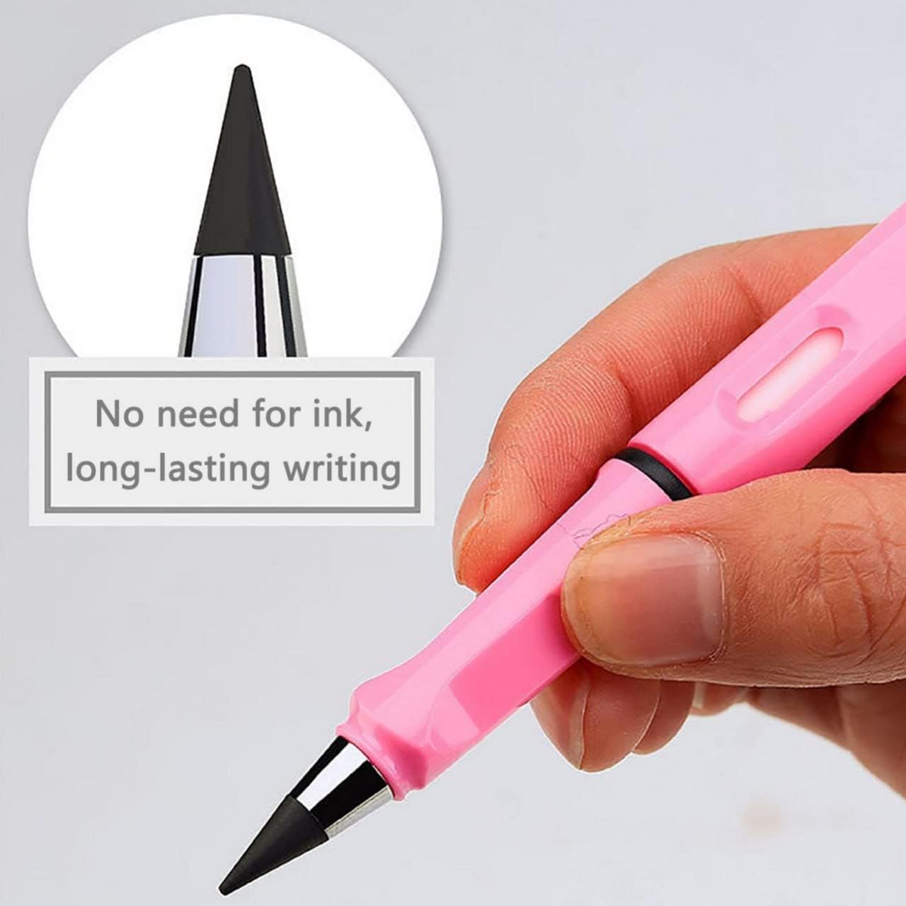 SPRADE Inkless Pencil Set – 6 PCS Eco-Friendly Eternal Pencils with Erasers – Reusable Writing Tools for School, Office & Drawing
