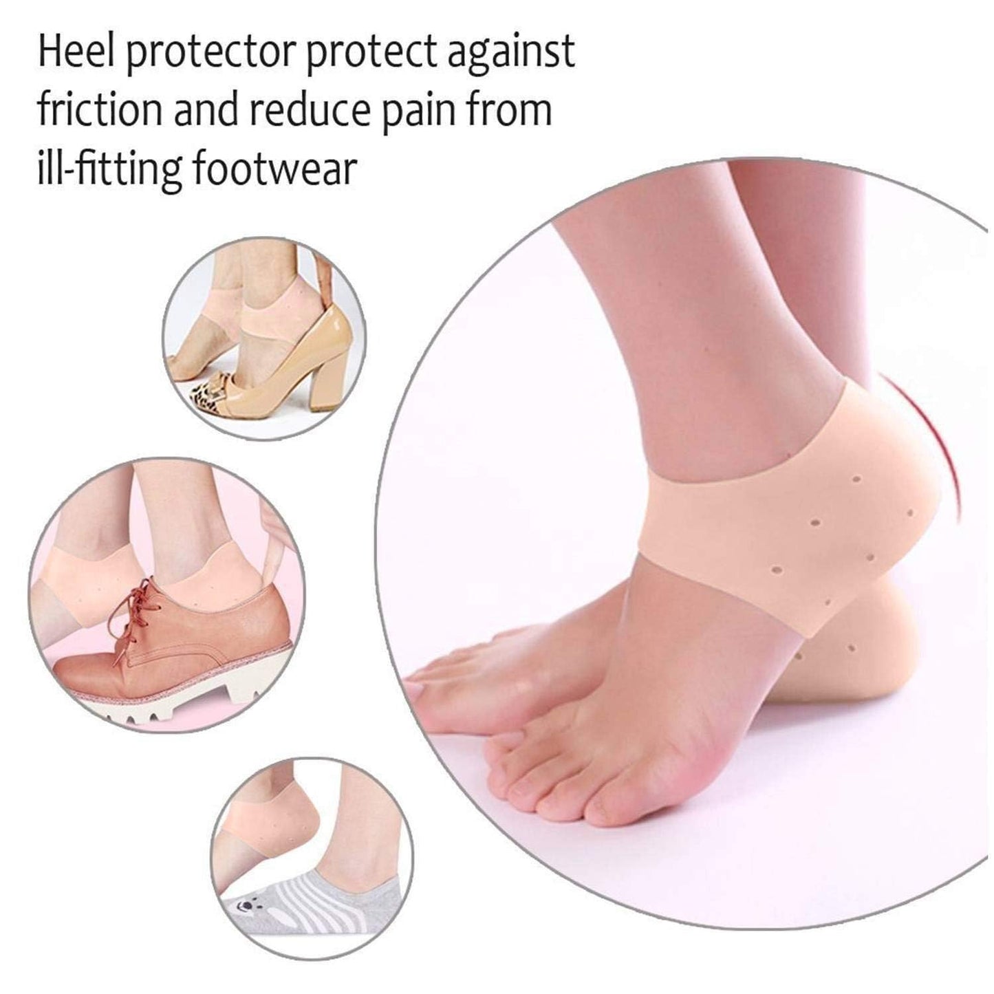 Monarch bizcom impex Anti Crack Silicone Half Gel Heel&Foot Protector To Eliminate Cracks Anti-Chapped,Dry,Rough. Anti Heel Crack Set For Men&Women Anti Hill Crack Set Anti Heel Crack With One Pair.