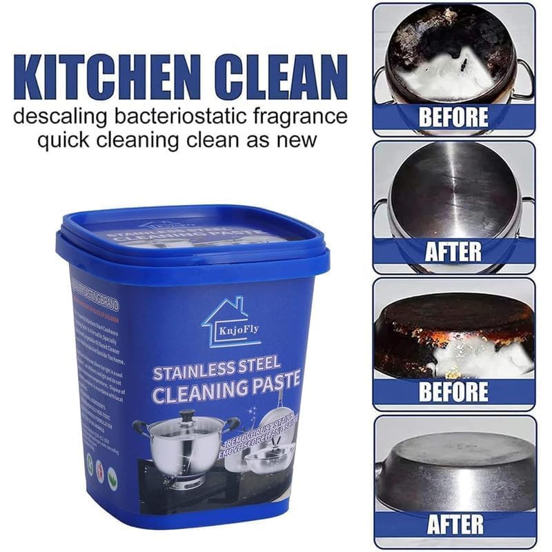 CHANT HARI Cookware Cleaner Powder | Stainless Steel Cleaning Powder for Pots, Pans, Utensils, Gas Stove & Kitchenware | Strong Detergent Powder for Easy Cleaning