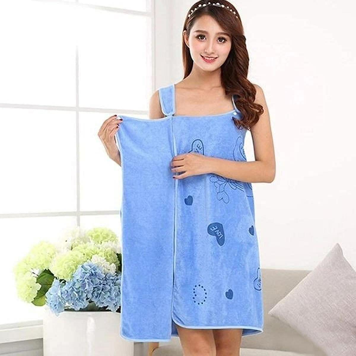 Surfexa Microfiber Soft Bath Towel and Lady Spa Shower Towel Fashion Women Wearable Quick Dry Magic Bathing Beach Spa Bathrobes Wash Clothing Beach Dresses - (Multicolor)