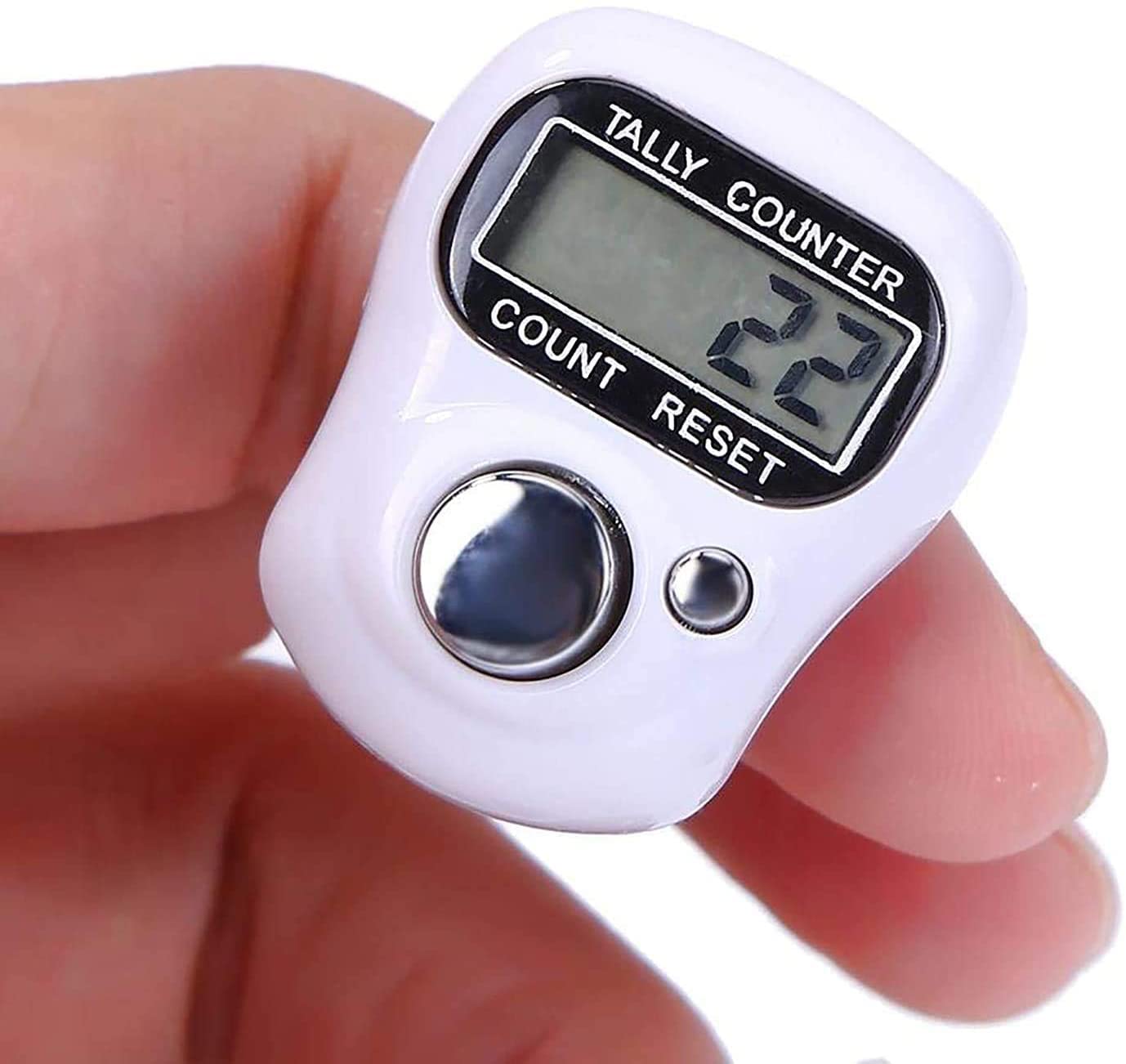 AMZTOP Mini Hand Tally Counter Finger Ring Digital Electronic Head Count,Japa Counter Counting Machine For Mantra Jap And Cricket Umpire And Various Counting Purpose Small (Color May Vary)