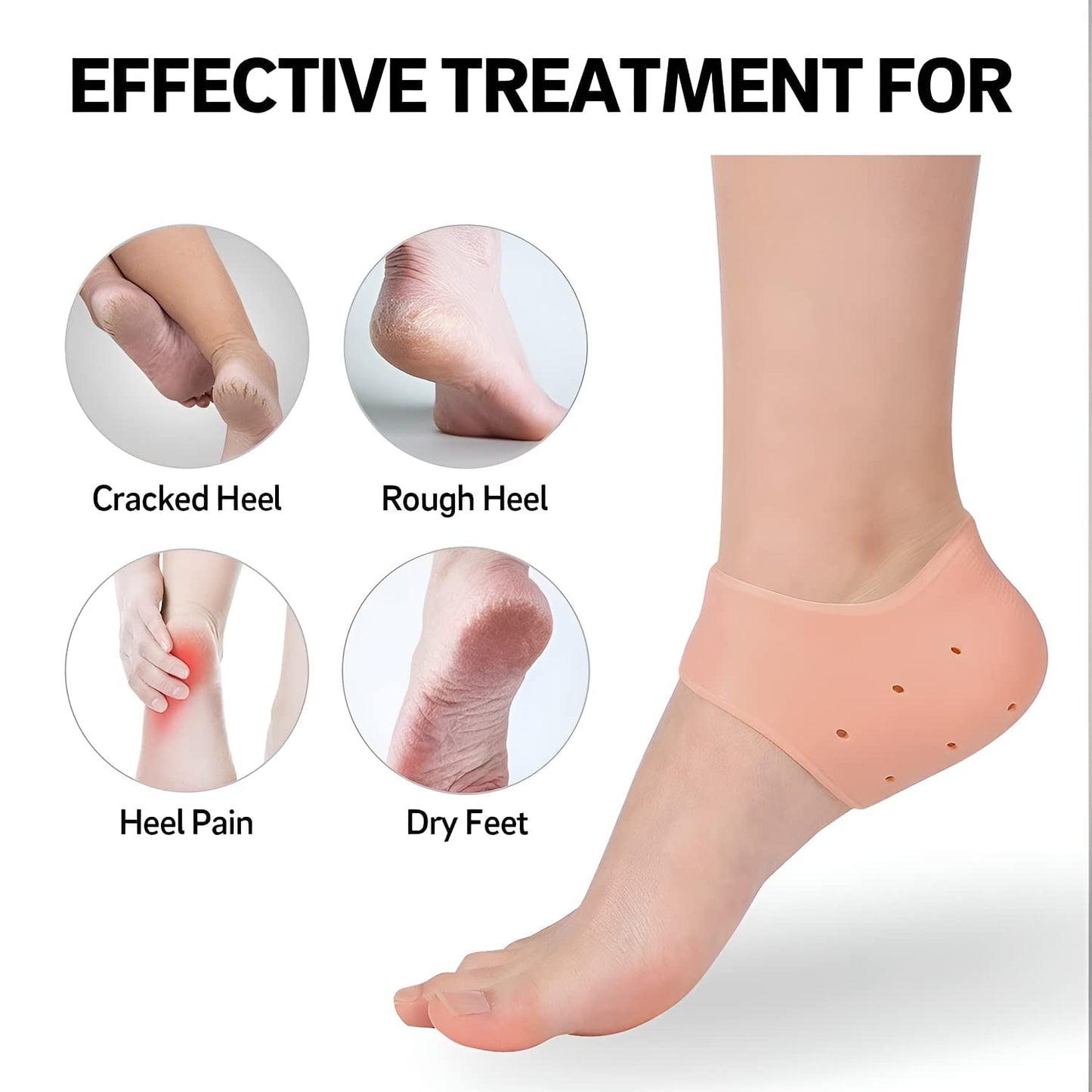 Monarch bizcom impex Anti Crack Silicone Half Gel Heel&Foot Protector To Eliminate Cracks Anti-Chapped,Dry,Rough. Anti Heel Crack Set For Men&Women Anti Hill Crack Set Anti Heel Crack With One Pair.