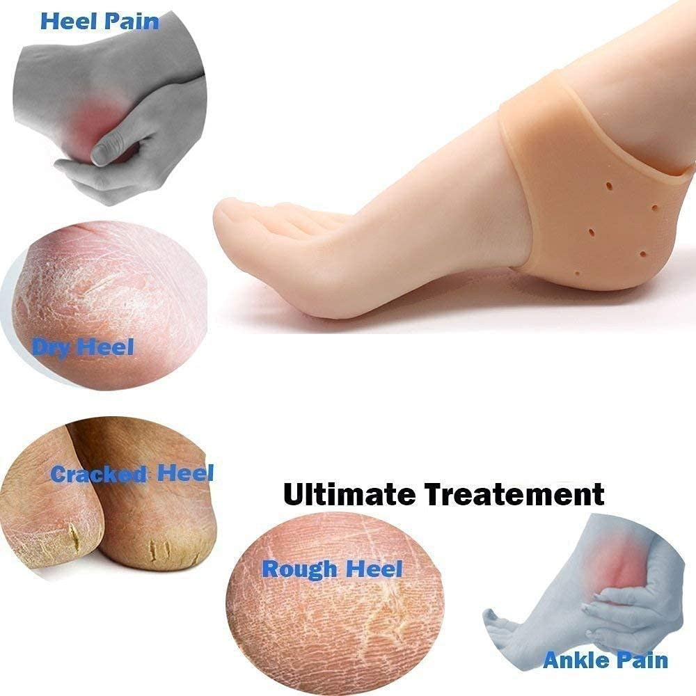 Monarch bizcom impex Anti Crack Silicone Half Gel Heel&Foot Protector To Eliminate Cracks Anti-Chapped,Dry,Rough. Anti Heel Crack Set For Men&Women Anti Hill Crack Set Anti Heel Crack With One Pair.