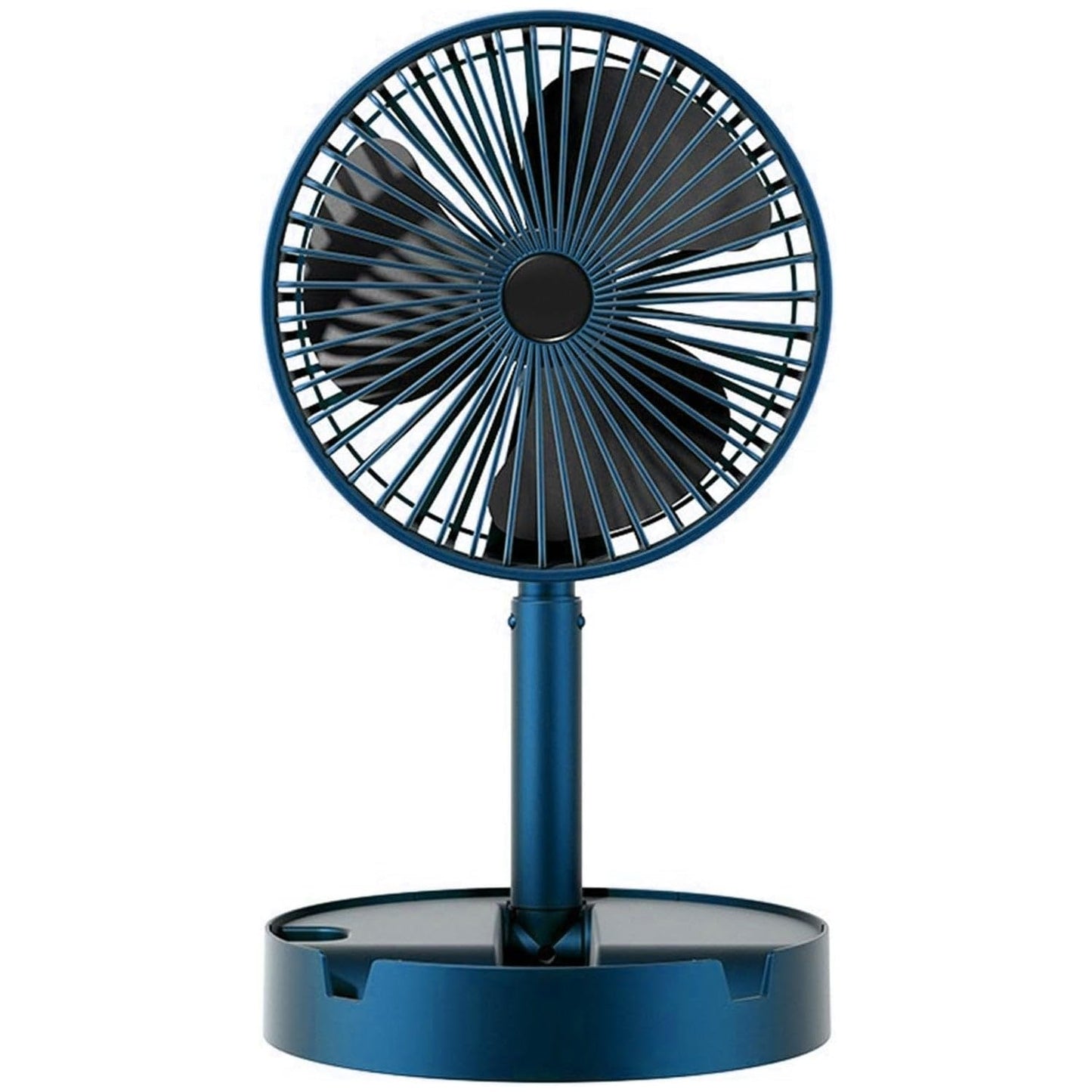 Oblivion Telescopic Electric Fan: Portable, Foldable & Height Adjustable for Travel, Silent Table Top Personal Fan for Bedside & Office, Compact Battery-Operated Quiet Cooling Desk Fan for Home (1Pc)