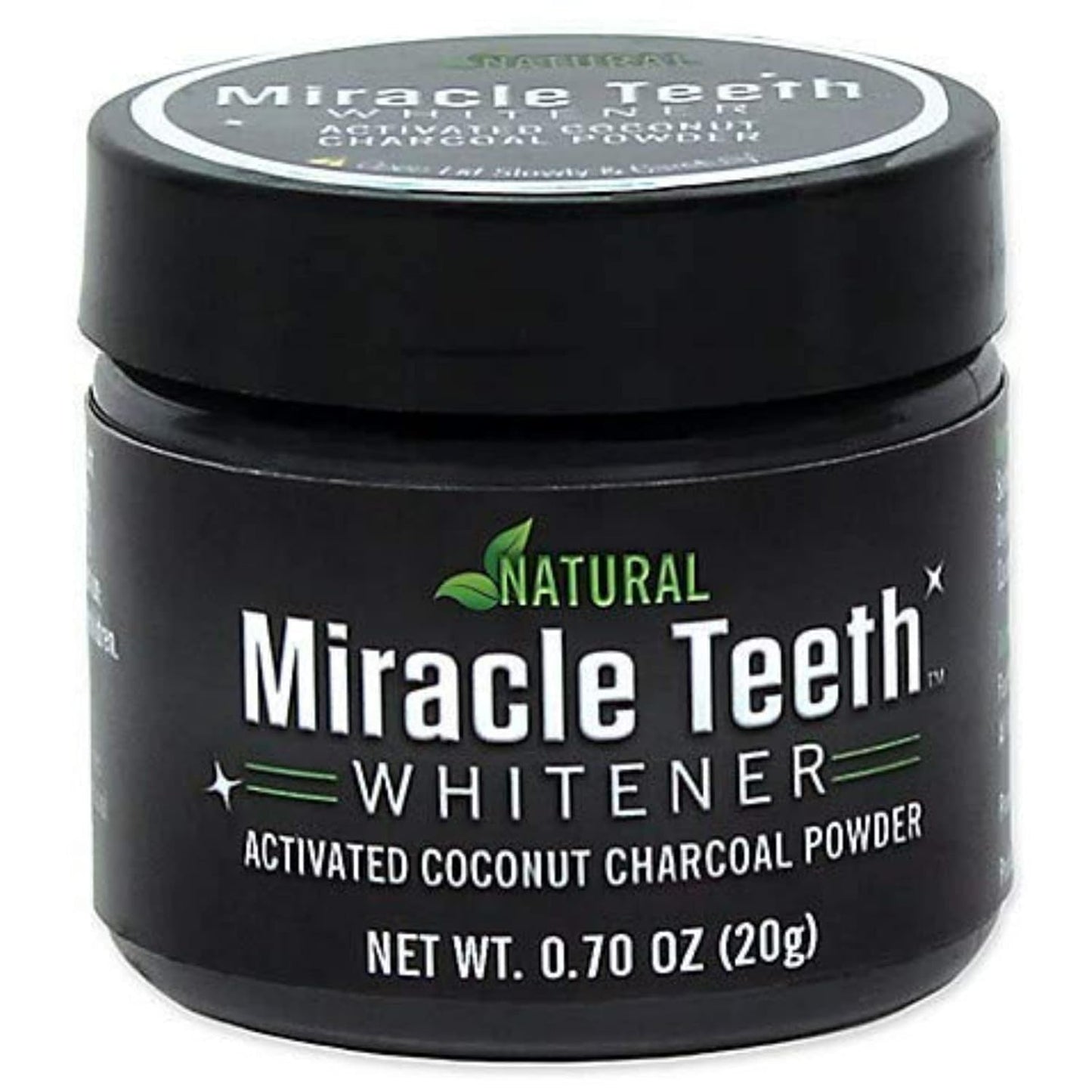 WONIRY NATURAL MIRACLE TEETH WHITENER | Natural Whitening Coconut Charcoal Powder | Gentle on Teeth and Gums and Removes Stains Caused by Smoking, Coffee, Soda, Red Wine and More!