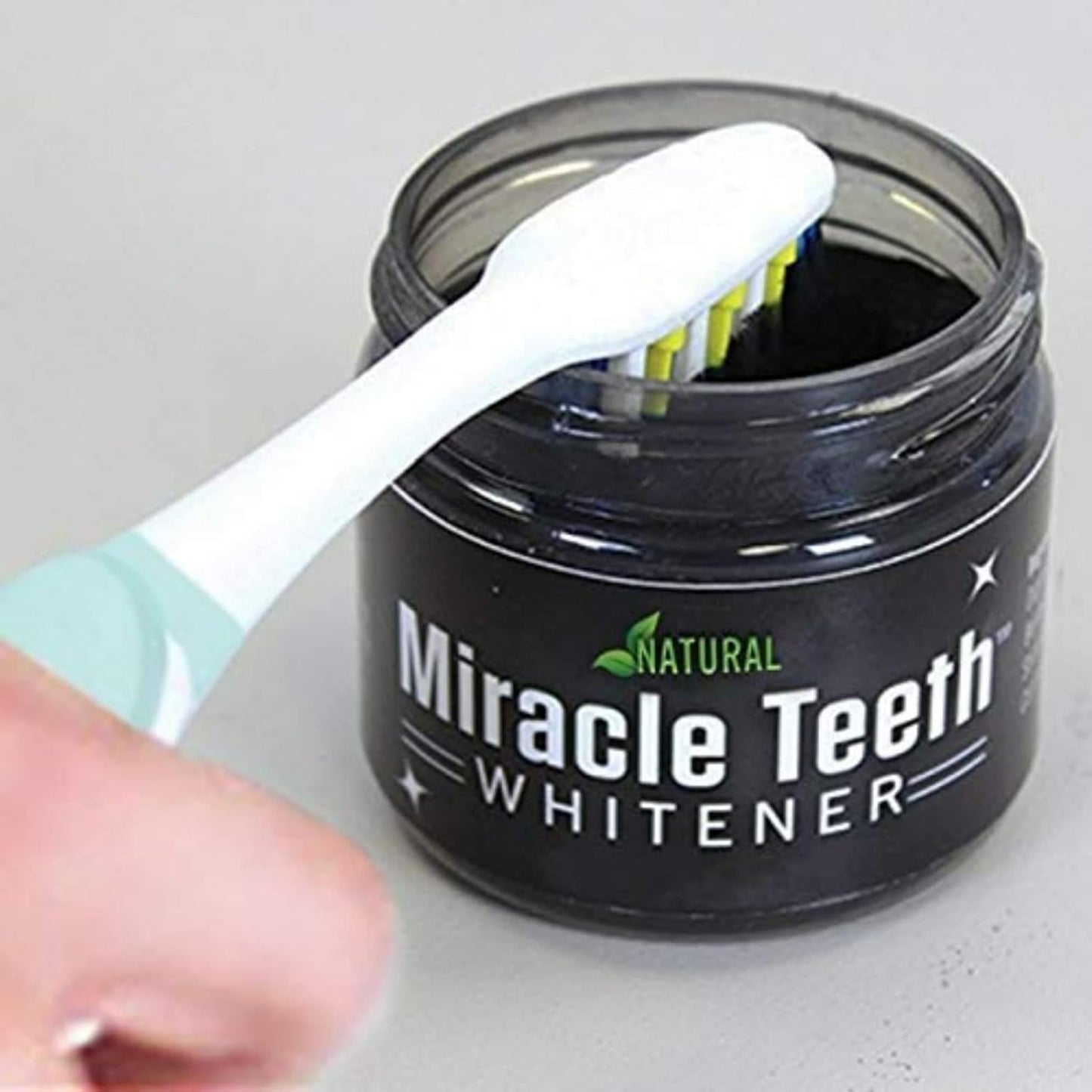WONIRY NATURAL MIRACLE TEETH WHITENER | Natural Whitening Coconut Charcoal Powder | Gentle on Teeth and Gums and Removes Stains Caused by Smoking, Coffee, Soda, Red Wine and More!