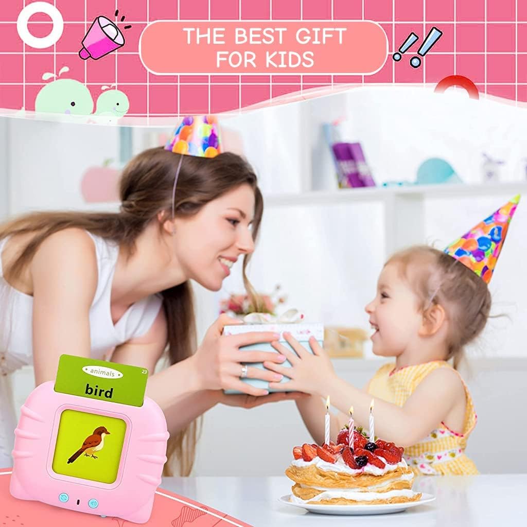 Storio Montessori Talking Flash Cards for Kids 2-5 Years | Rechargeable Educational Learning Toy for Toddlers | Cognitive Language Skills Builder for Boys & Girls | Sound Flashcard Device for Babies