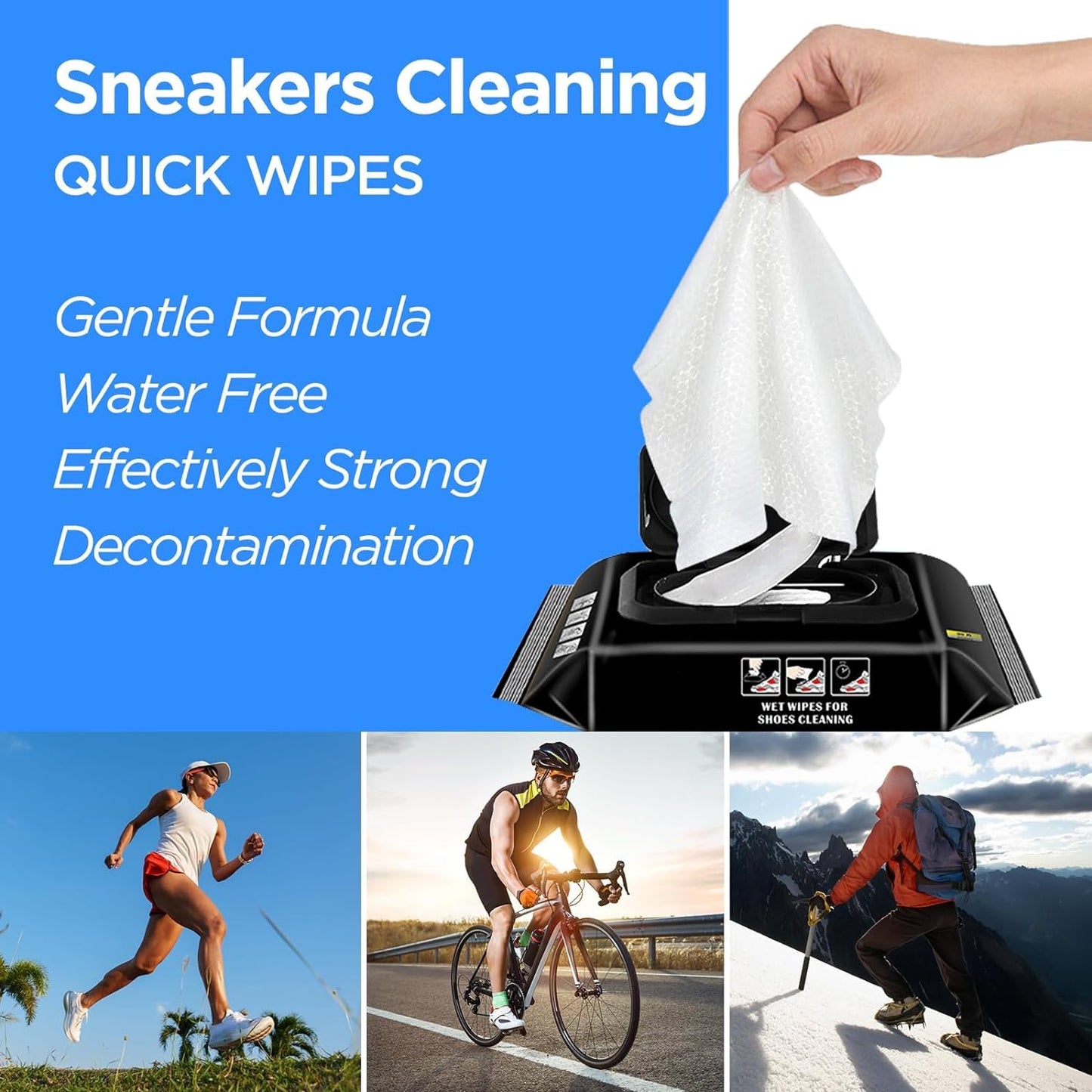 Shoe Cleaning Wipes – 80 Count Sneaker Cleaner for Leather, Canvas, White Shoes, Quick Stain Removal, Portable & Disposable