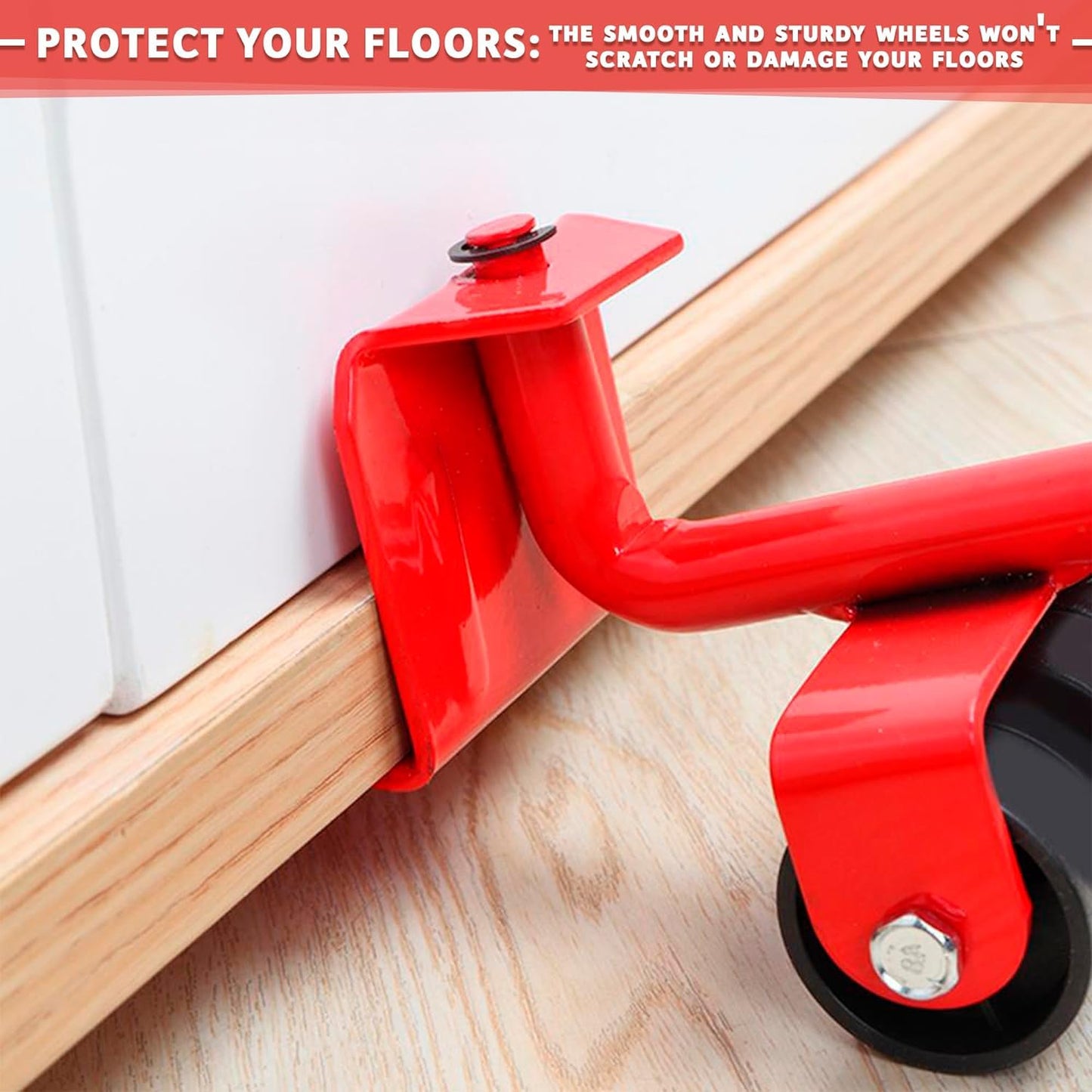 SHAYONAM Furniture Lifter with Heavy Duty Roller Pads, King Size Bed Furniture Dolly for Moving Heavy Furniture Tool Set, 360° Shift Wheels Made((Furniture-Lifter))