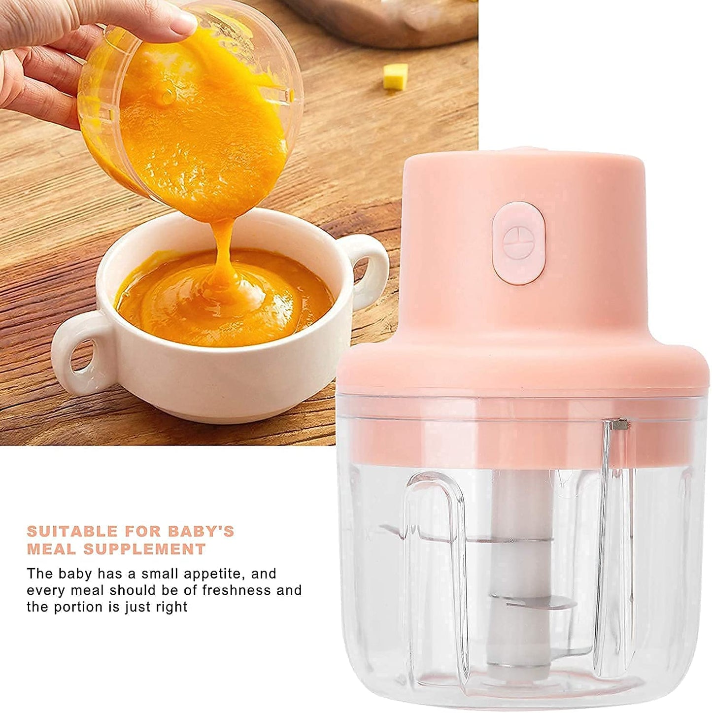 ROSA Chopper for Kitchen Use - Electric Vegetable Chopper, Mini Mixer Grinder, Garlic Peeler, Portable Blender, Onion Cutter, Small Grinder, Automatic Cooking Machine, Kitchen Tools & Gadgets