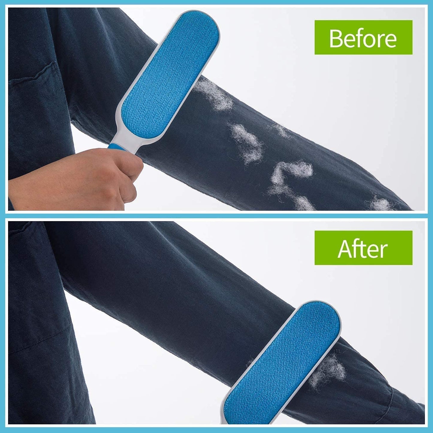 EPISKEY Pet Hair Remover Brush - Sided Lint Brush with Self - Cleaning Base Lint Brush - Fur & Lint Removal for Clothes Furniture Car Seat Couch Remover Magic Clean Clothing,Furniture (Blue) (PHR)