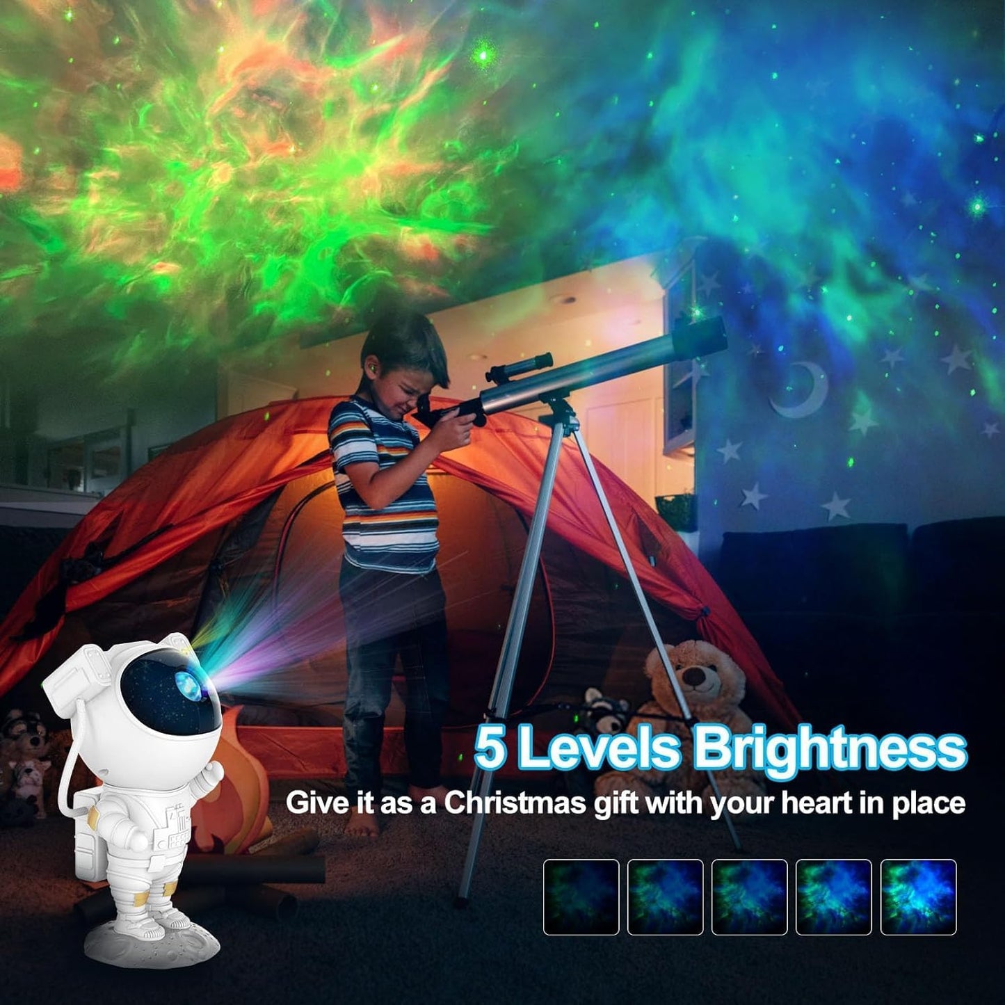 DesiDiya® Astronaut Light Projector – 360° Galaxy Star Projector with Timer & Remote Control, Ideal for Bedroom Ceiling, Home Decor, and Parties (Corded Electric)
