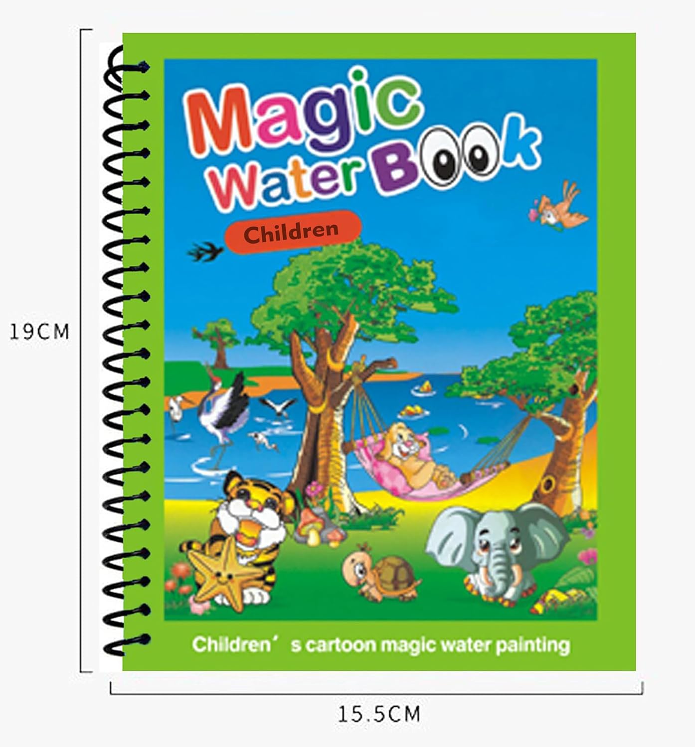 Water Marker Magic Book for Kids, 4 Different Theme Magic Books, Fun and Learn Cartoon Educational Drawing Pad, Reusable, Mess-Free Art with Quick Dry Technology