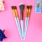 5pc Makeup Brush Tools Kit (5 Pcs Set  Mix Color)