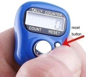 AMZTOP Mini Hand Tally Counter Finger Ring Digital Electronic Head Count,Japa Counter Counting Machine For Mantra Jap And Cricket Umpire And Various Counting Purpose Small (Color May Vary)
