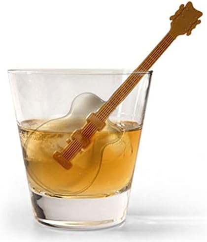 THEURBANSHOP Silicone Ice Tray Guitar Shape Mould for Kitchen Tools/Chocolate/ice Mould, 1 Pc