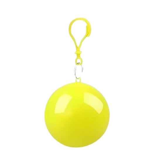 (MS) Ball Raincoat Emergency Rain Poncho, Disposable Waterproof Raincoats Compact & Lightweight | Unisex Free Size for Travel, Camping, Hiking & Outdoor Multicolor [Pack Of 1]