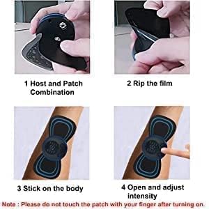 ROTONIVA (Combo) Foot Massager Pain Relief Wireless Electric EMS Massage Machine,Rechargeable Portable Folding Automatic with 8 Mode19 Intensity for Legs,Body,Hand Therapy New Model-2025 (NAVY BLUE)