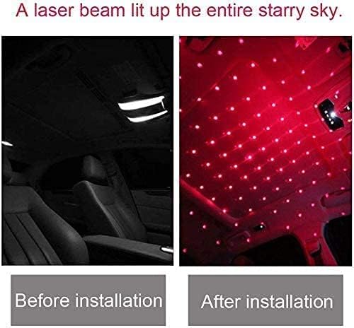 Ruslaan Freely Portable USB Car Interior Star Projector Night Light - Atmospheres Decoration for Cars, Trucks Office and Home Lights Romantic LED Ceiling Light, Adjustable Multiple Modes(Pack of 1)