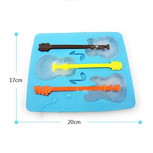 THEURBANSHOP Silicone Ice Tray Guitar Shape Mould for Kitchen Tools/Chocolate/ice Mould, 1 Pc