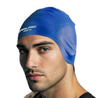 Boldfit Swimming Cap for Men Silicone Swimming Caps for Women Unisex Swim Cap for Boys Girls & Kids Swimming Cap for Women Super Elastic Training Swim Caps for Men Silicone Head Cap Easy Fit - ROSEO