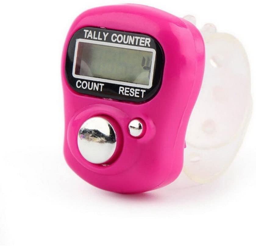 AMZTOP Mini Hand Tally Counter Finger Ring Digital Electronic Head Count,Japa Counter Counting Machine For Mantra Jap And Cricket Umpire And Various Counting Purpose Small (Color May Vary)