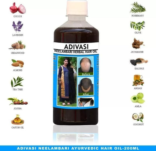 🍃ORIGINAL ADIVASI HERBAL HAIR OIL 💥 BUY 1 GET 1 FREE 💥4.9⭐⭐⭐⭐⭐ (999+)