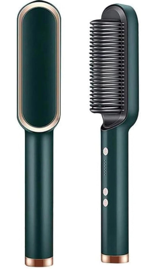 VRINDAVANESVARI Hair Straightener HQT-909B Hair Straightener machine Brush Heating Electric Straightener Hair Straightening Iron Built with Comb PTC Heating Electric Straightener