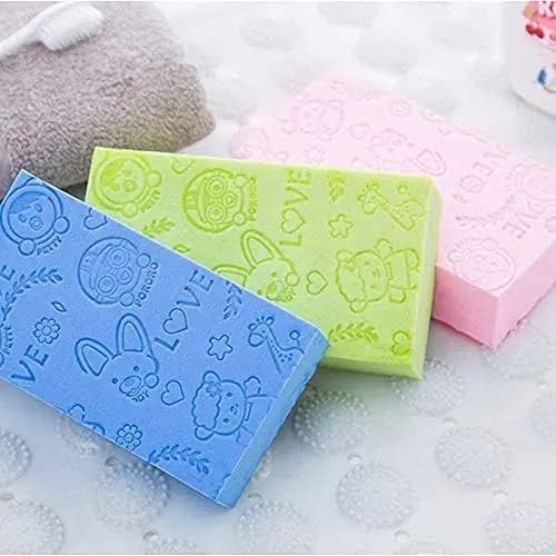 MOROVIK Pack 2 Super Soft Bath Sponge Scrubber for Kids & Babies - Gentle Cleaning, Exfoliating, and Dead Skin Removal- Perfect for Men and Women (Surprise Colors)