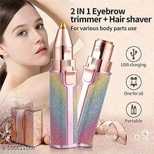 BLAWLESS, Flawless Rechargable 2 in 1 Eyebrow Trimmer/Face Trimmer/Trimmer, Upper Lips Hair, for Women,Threading Machine, Face Hair Removal, Hair Remover, Men & Women, Hair Remove, EyecareNIL