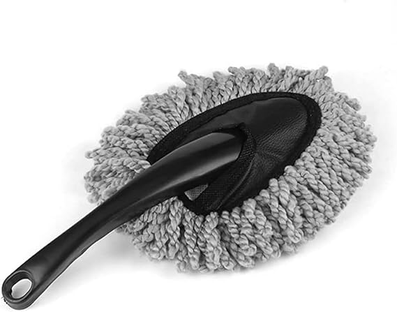 Mini Microfiber Duster Interior, Multi-Purpose Duster Brush with Handle for Car Cleaning & Household