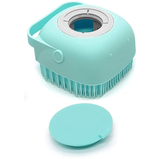 UrbanBite Body Scrubber for Men Silicone Bath Brush with Shower Gel Soap Dispenser Mud & Dirt Remover with Soft Silicone Bristle with Non-Toxic Brushes for Nourishing Cleaning Exfoliating Your Skin