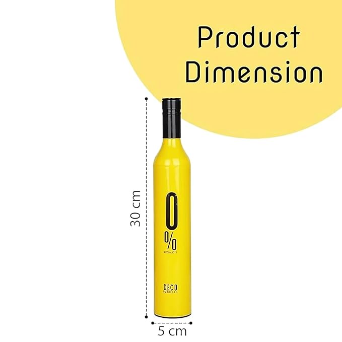 Mini Wine Bottle Umbrella Portable Folding UV Proof Compact Lightweight Travel Umbrella for Women, Men and Kids Unique Wine Bottle Shape (Random Color, Pack of 1) Limited Stock