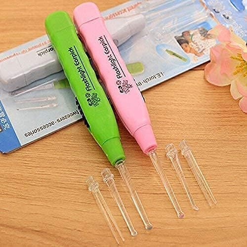ETSAP Ear wax Remover with LED Flashlight Ear pick for Ear wax remover and cleaner, Ear cleaning tools for kids and adults Curette Store Extra Extensions in Rear Better Accuracy Earpick(PACK OF 3)