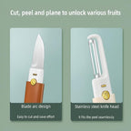 2-in-1 Fruit Knife & Peeler – Stainless Steel Blade, Compact & Sharp – Multifunctional Kitchen Tool for Veggies & Fruits
